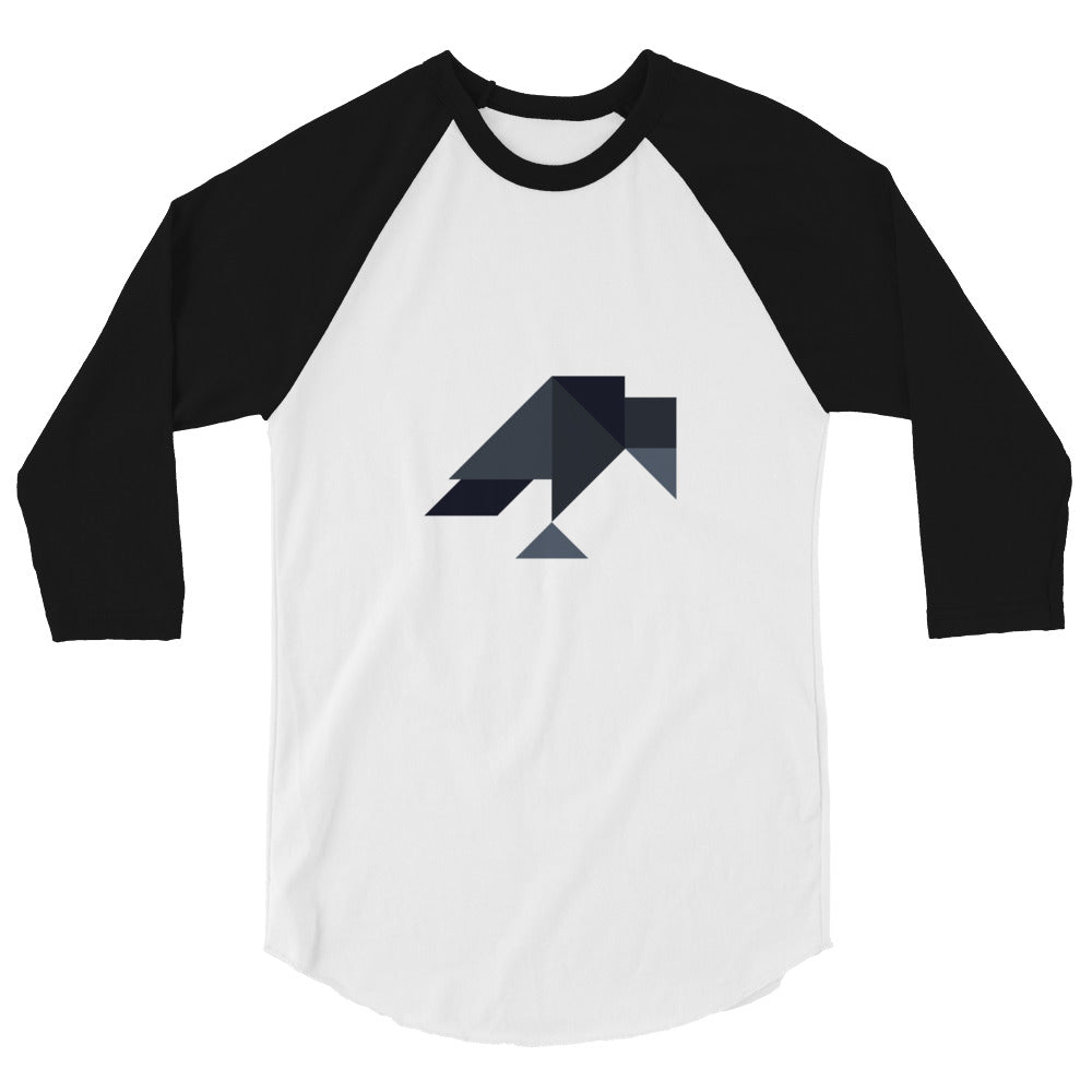 Adult Unisex Crow 3/4 Sleeve Tangram t-shirt