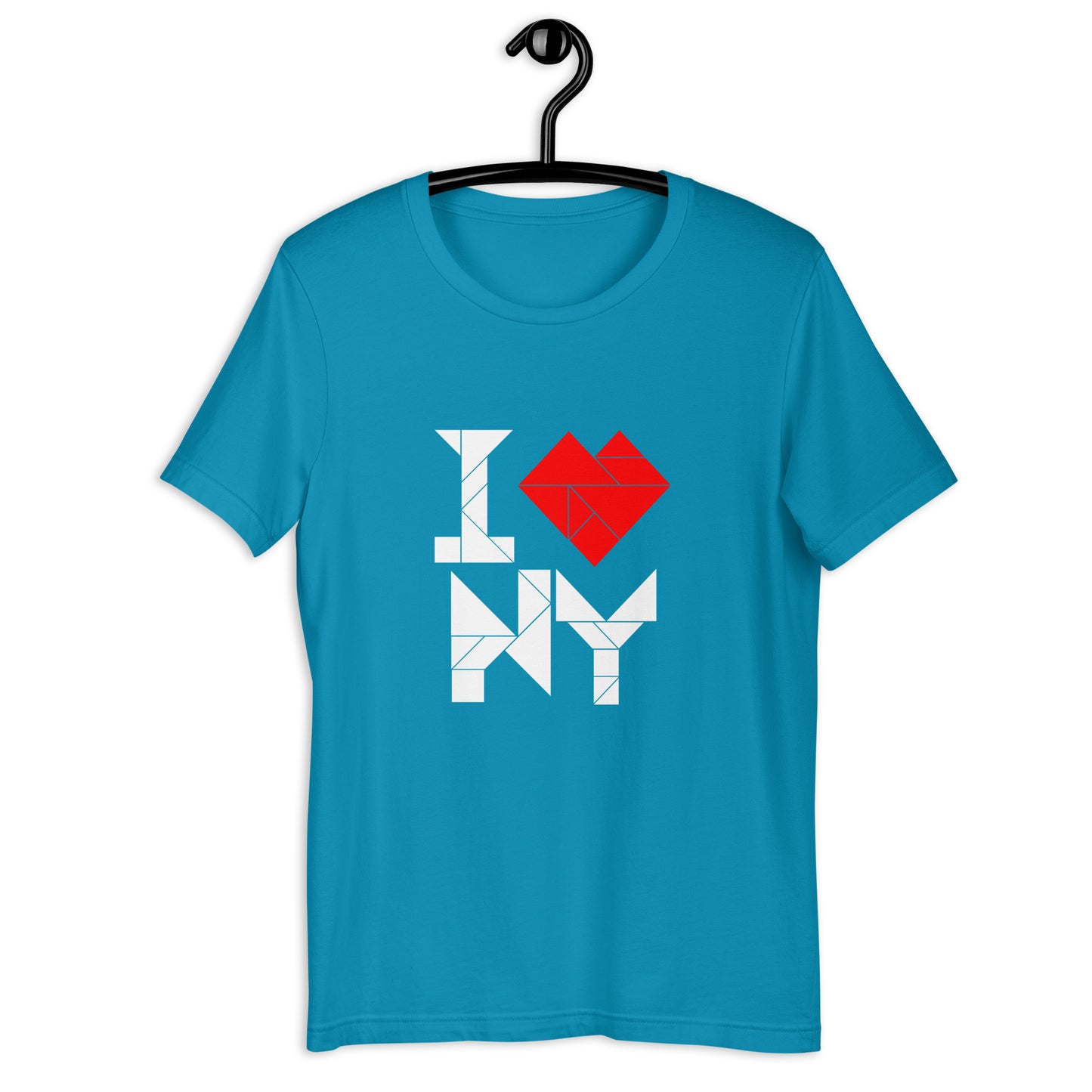Adult Unisex I ❤︎ NY Short Sleeve Tangram T-Shirt