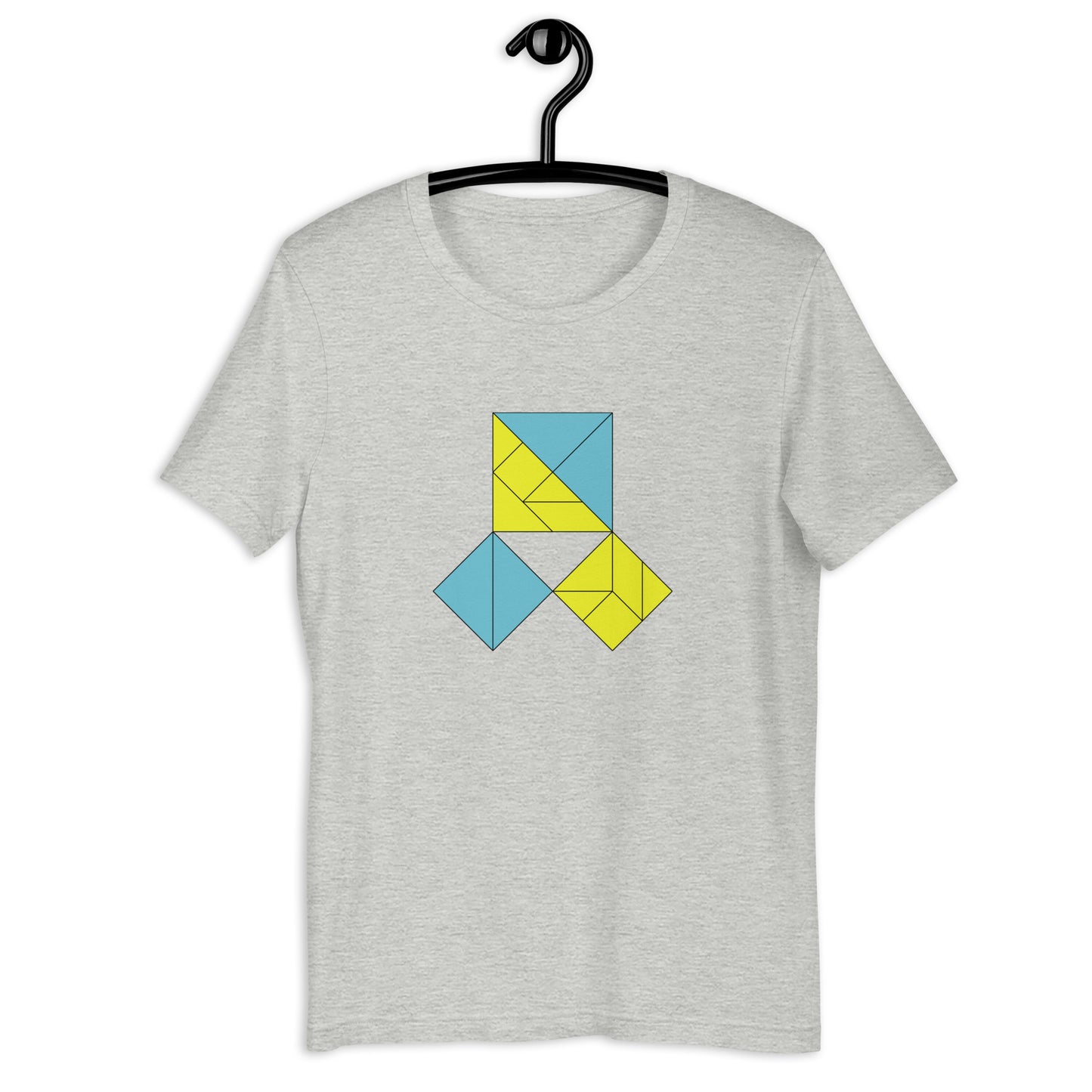 Adult Unisex Pythagorean Proof Tangram T-shirt