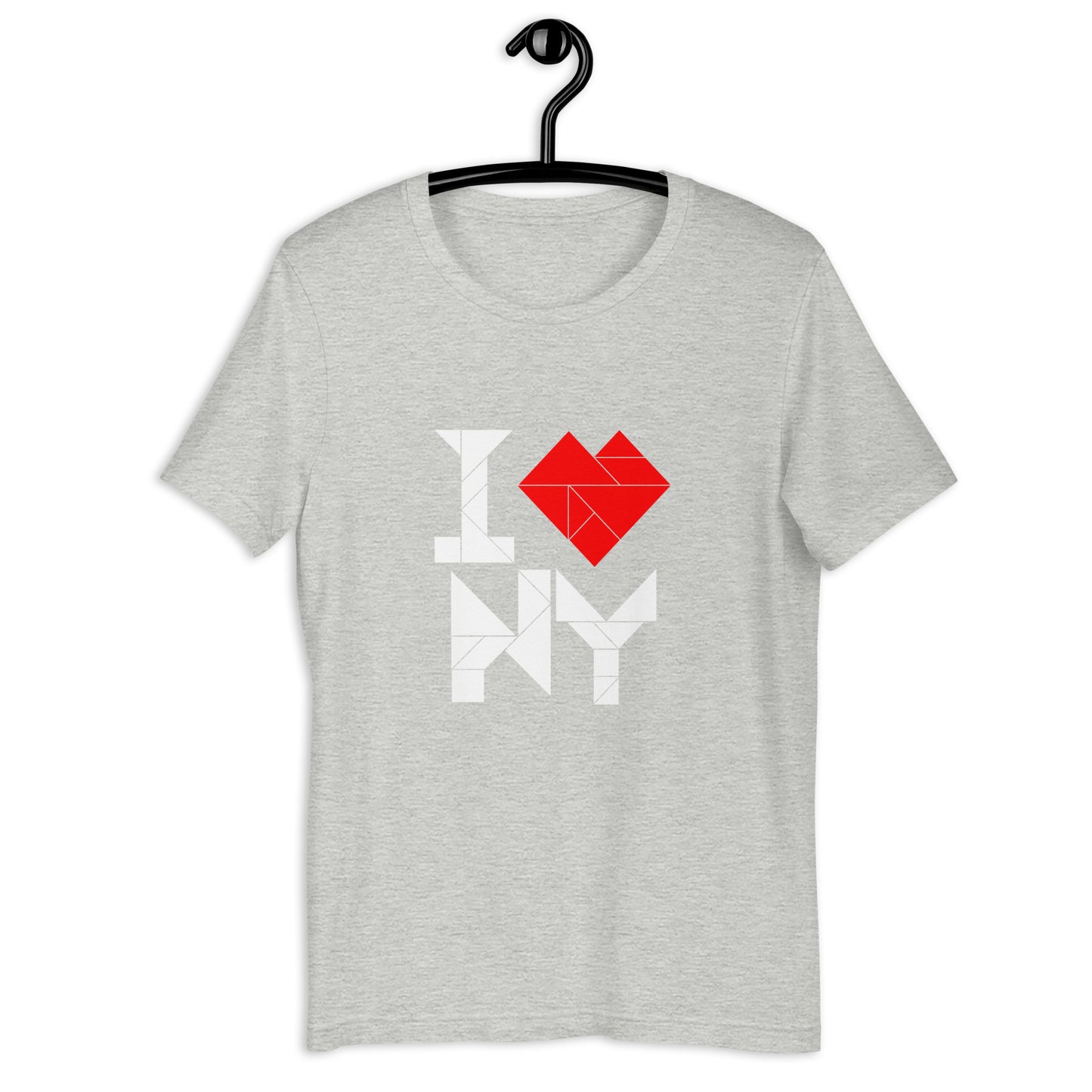 Adult Unisex I ❤︎ NY Short Sleeve Tangram T-Shirt