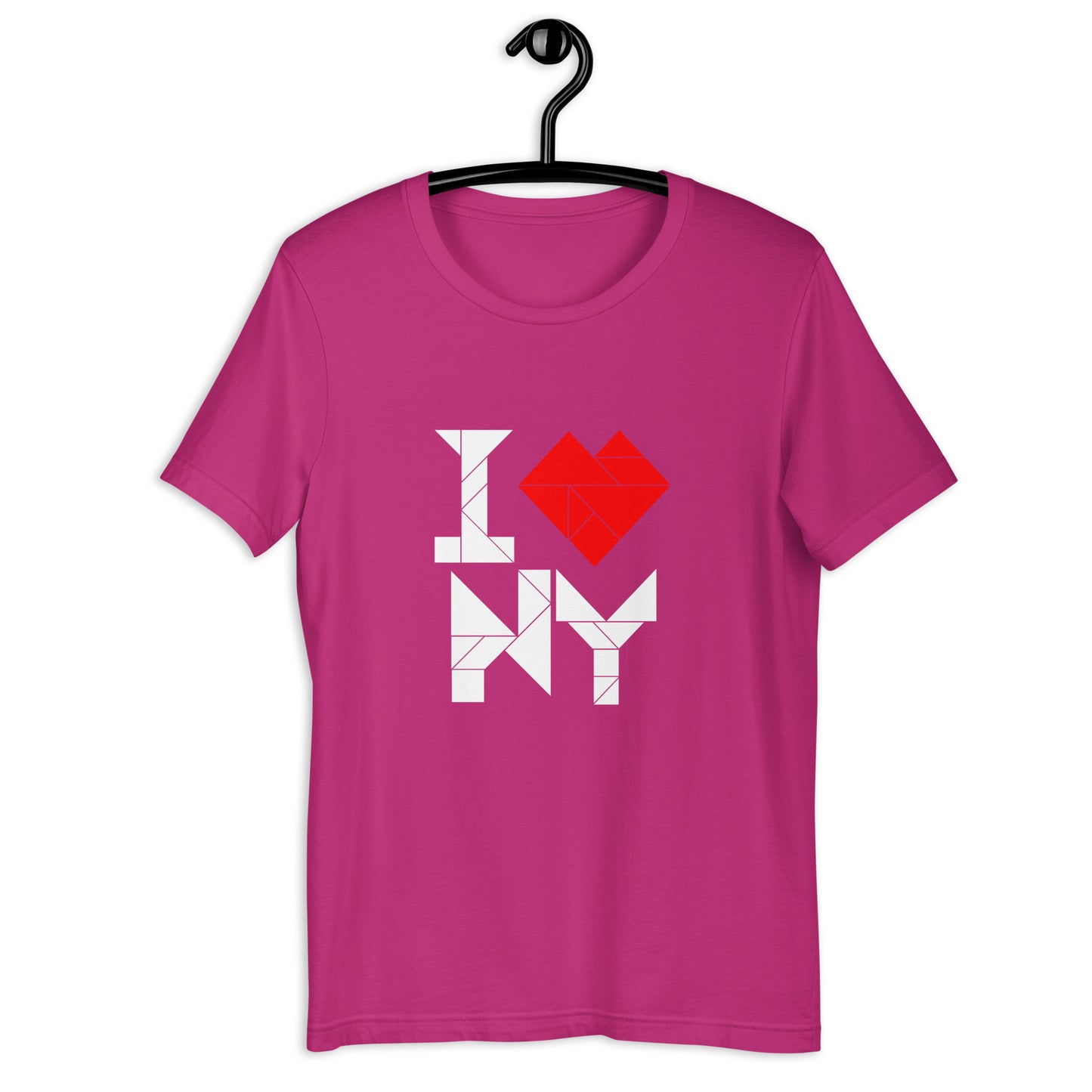 Adult Unisex I ❤︎ NY Short Sleeve Tangram T-Shirt