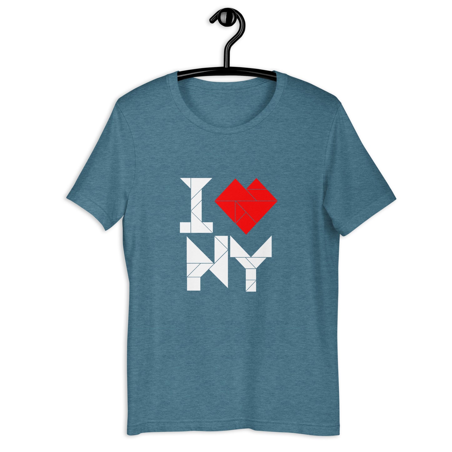 Adult Unisex I ❤︎ NY Short Sleeve Tangram T-Shirt