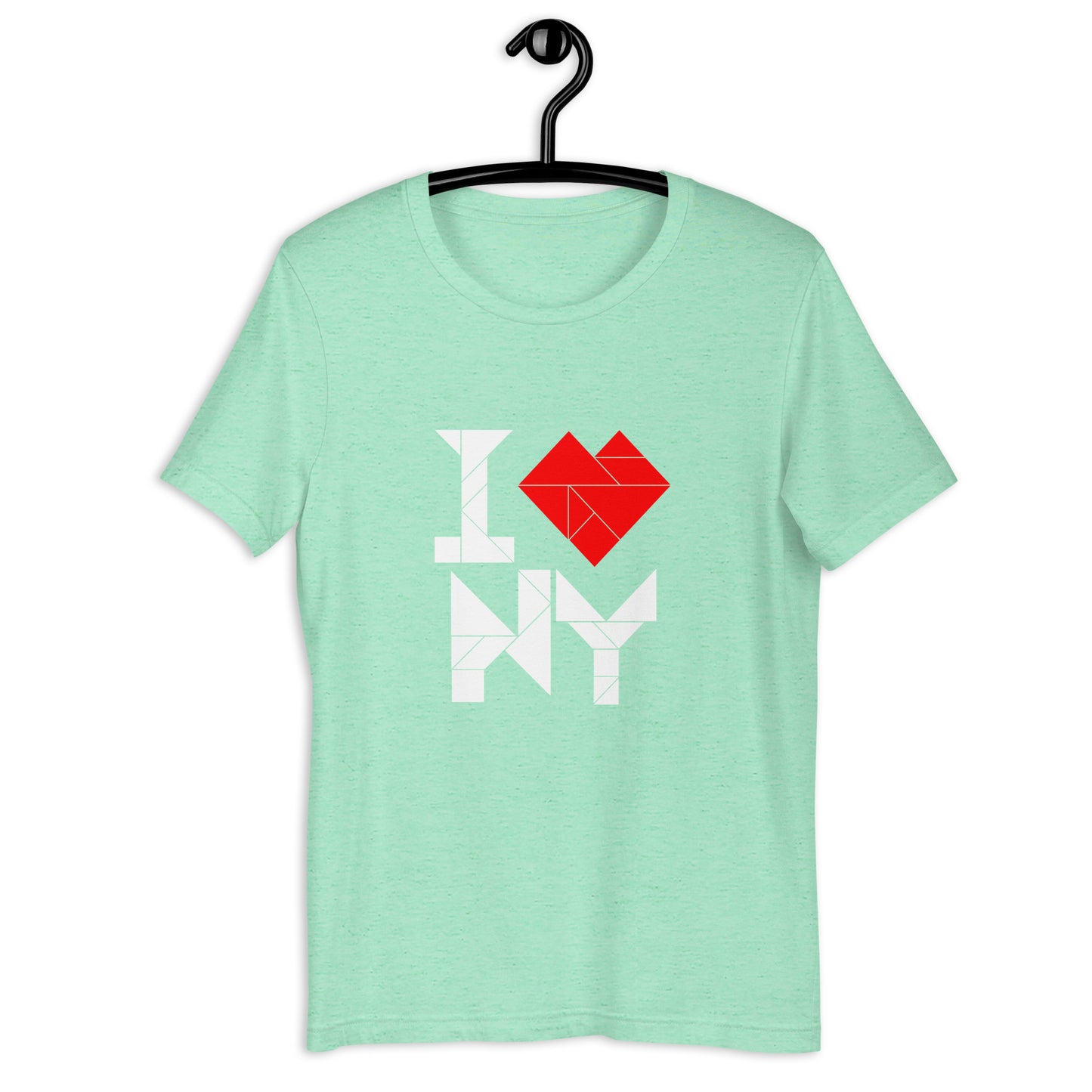 Adult Unisex I ❤︎ NY Short Sleeve Tangram T-Shirt