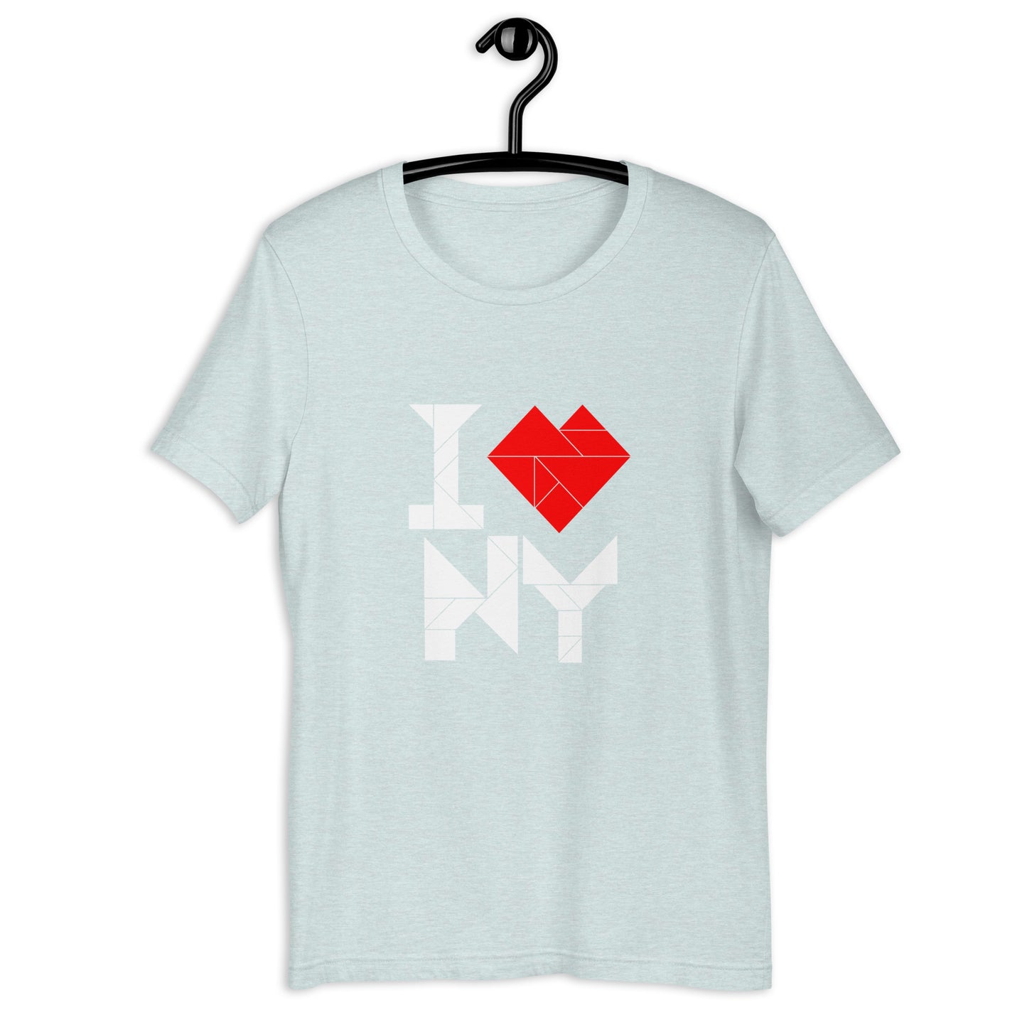 Adult Unisex I ❤︎ NY Short Sleeve Tangram T-Shirt