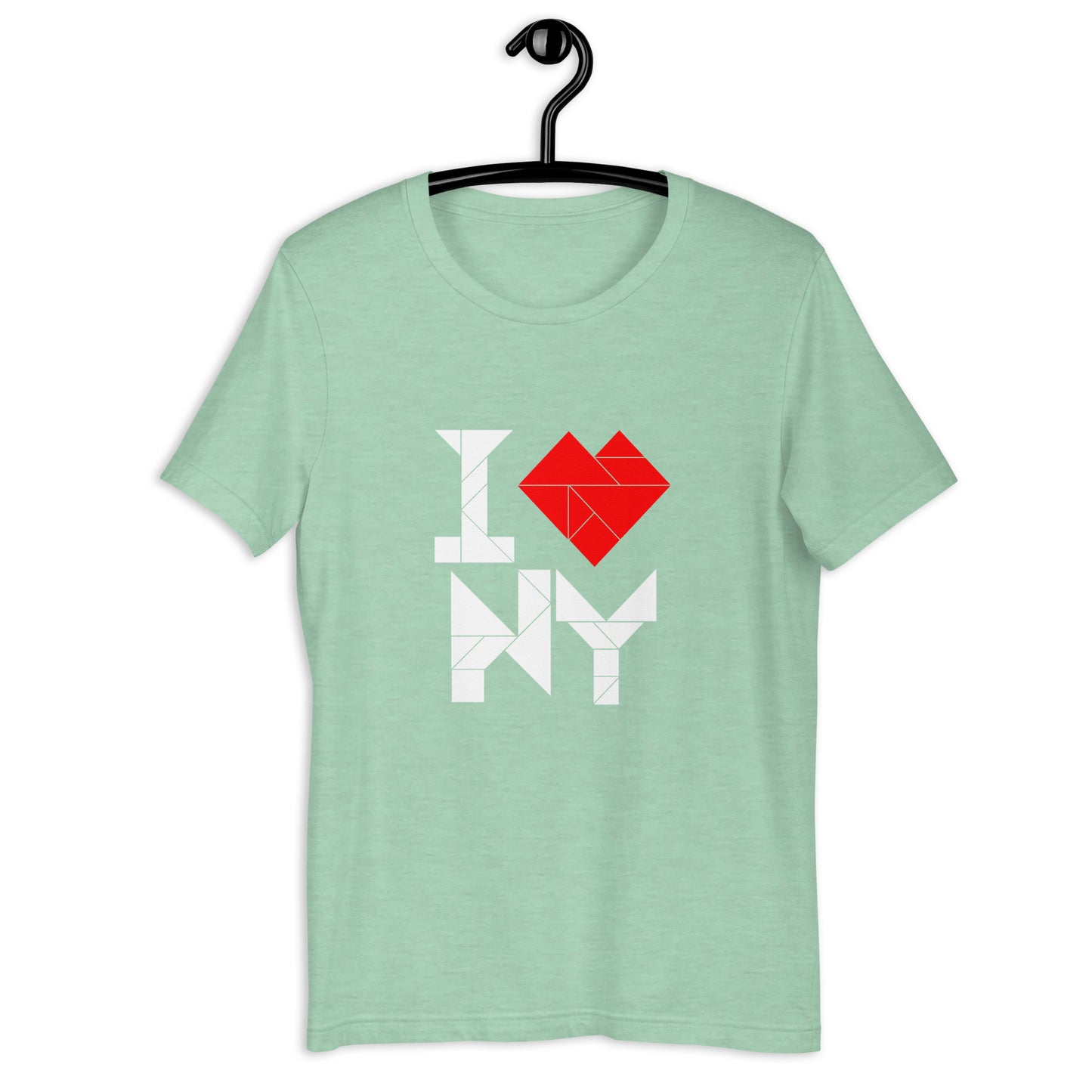 Adult Unisex I ❤︎ NY Short Sleeve Tangram T-Shirt