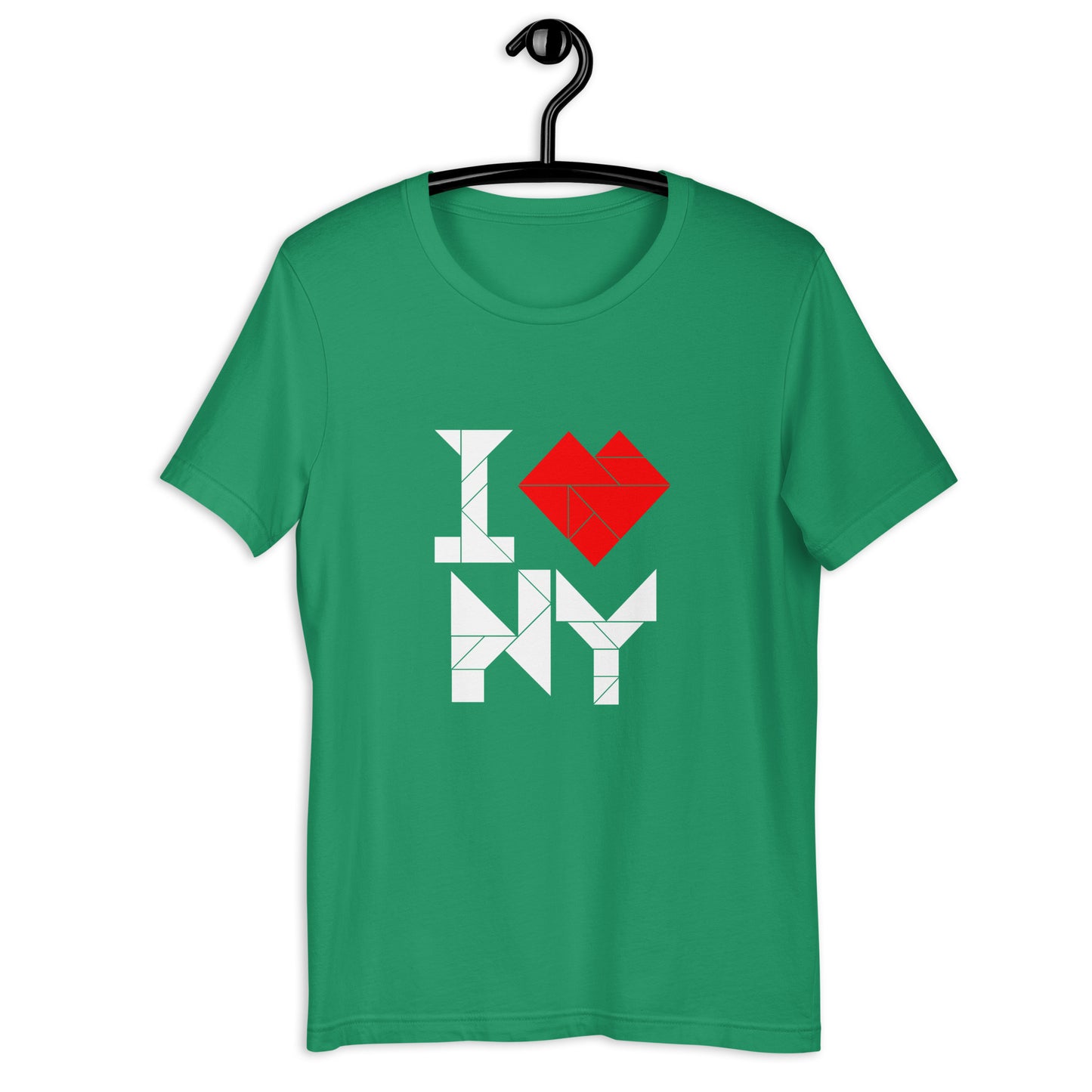 Adult Unisex I ❤︎ NY Short Sleeve Tangram T-Shirt