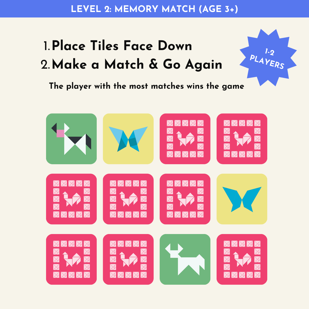 TANGRAM FARM: Memory Matching Tangram Game for STEM/STEAM Learning