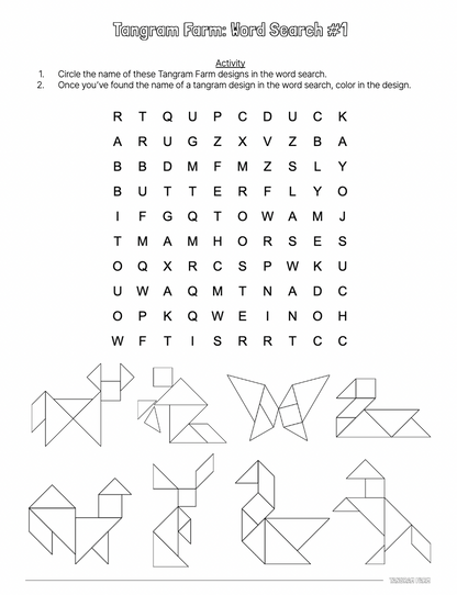 TANGRAM FARM - STEM/STEAM Coloring and Activity Book