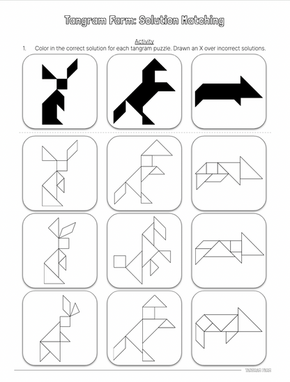 TANGRAM FARM - STEM/STEAM Coloring and Activity Book