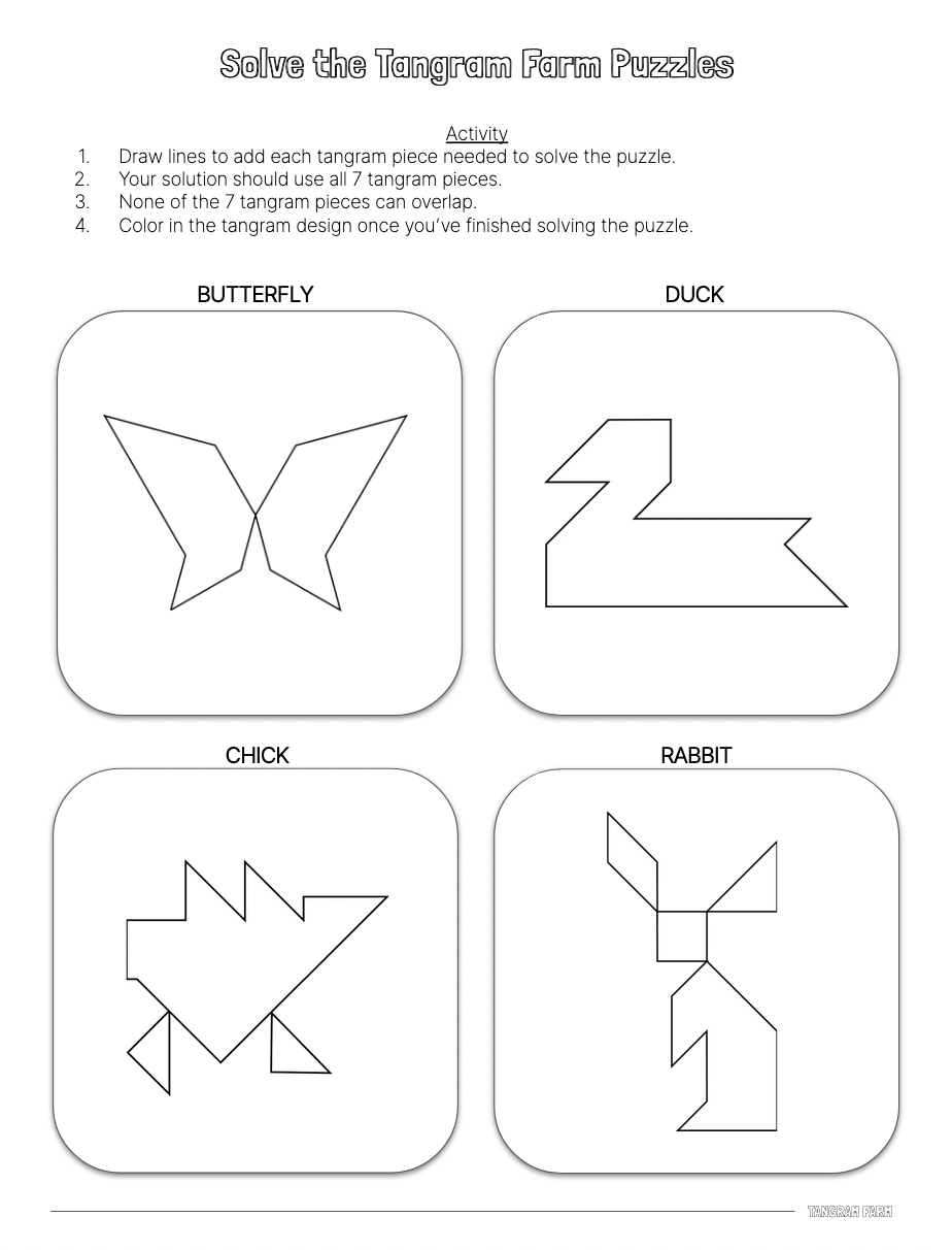 TANGRAM FARM - STEM/STEAM Coloring and Activity Book