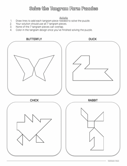 TANGRAM FARM - STEM/STEAM Coloring and Activity Book