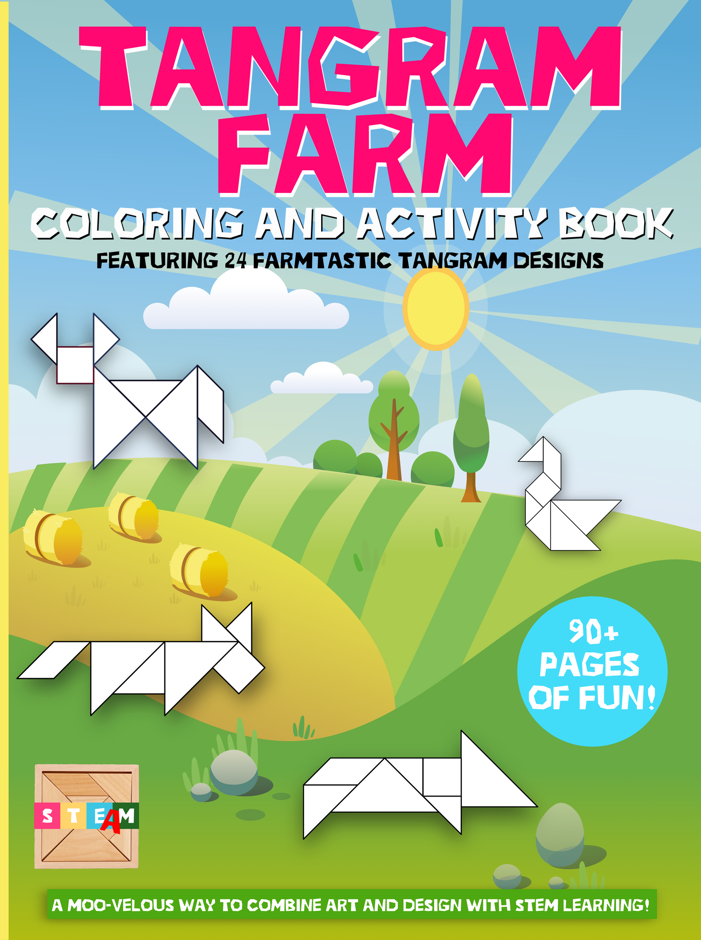 TANGRAM FARM Coloring and Activity Book