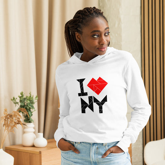 I <3 NY Long Sleeve Tangram Hoodie T-Shirt
