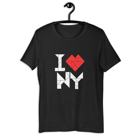 Adult Unisex I ❤︎ NY Short Sleeve Tangram T-Shirt